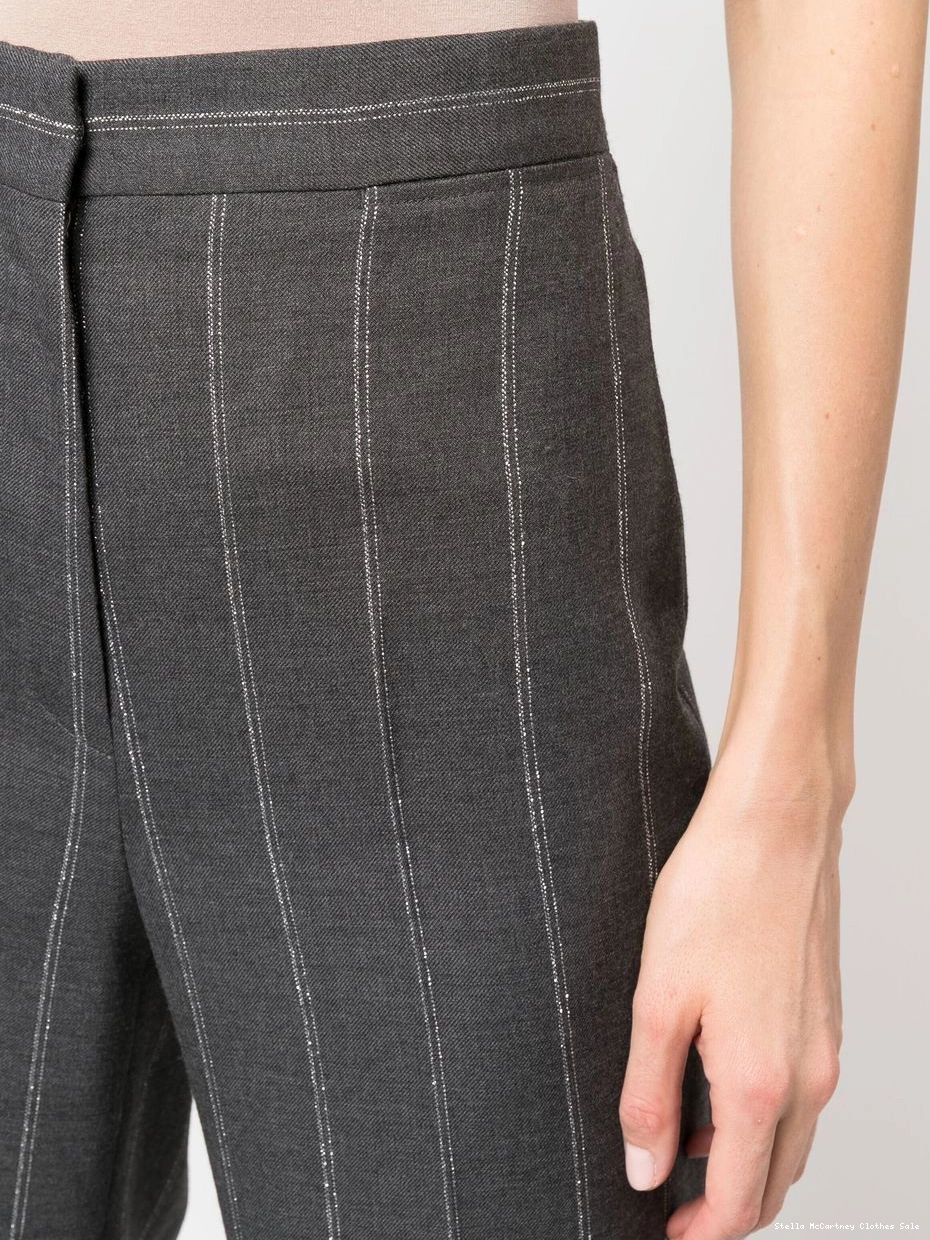Cheap Stella tailored McCartney trousers Women stitch-detail striped 0404